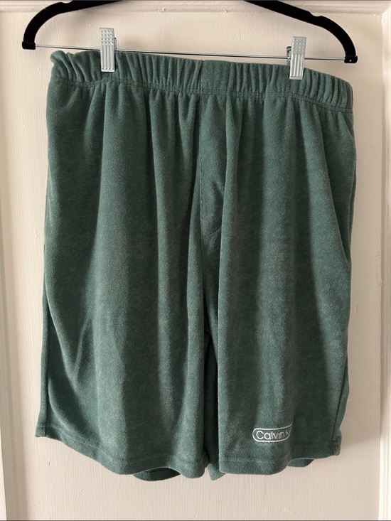 Calvin Klein Other - Calvin Klein Men's Forest Green Velour Athletic Shorts